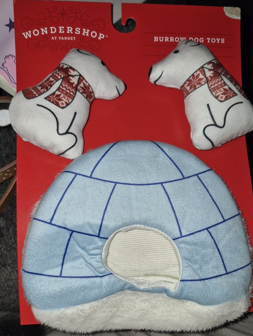 Wondershop Polar Bear Igloo Burrow Toys 3 piece set - New